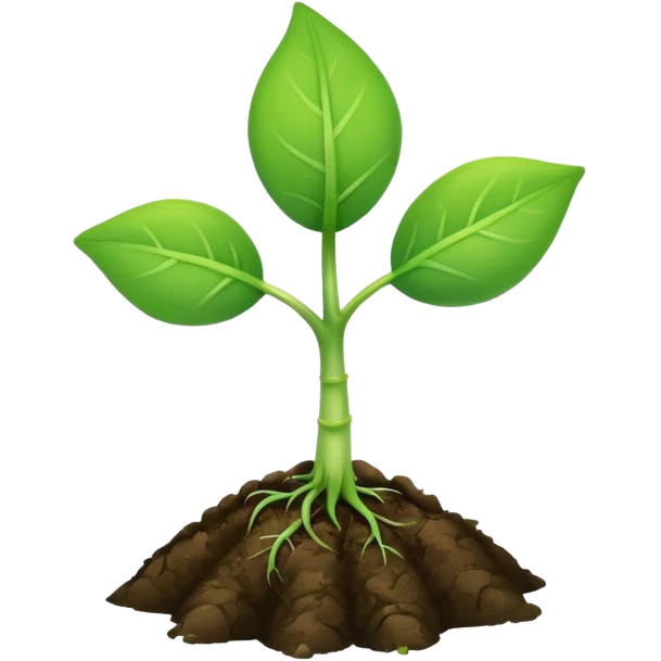 brote de planta dos hojas emoji