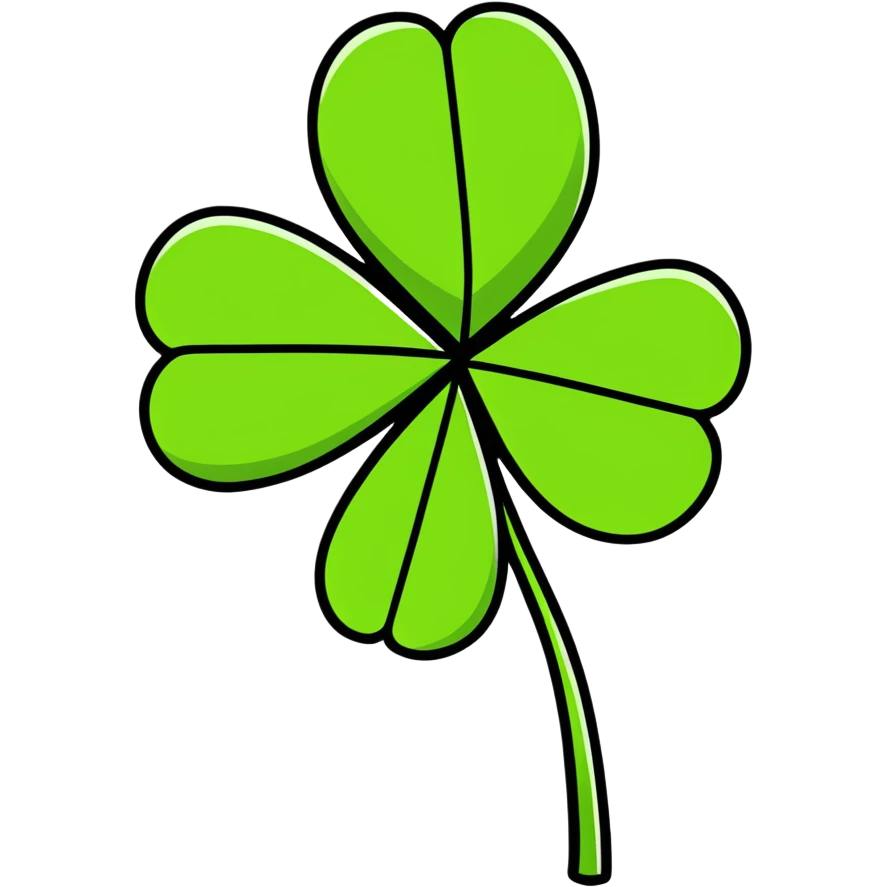 Five leaf clover emoji