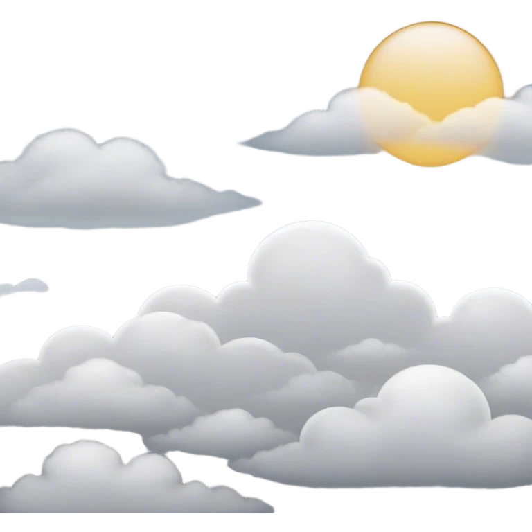 Cinematic Realistic Altostratus Emoji, Soft and gray, with mid-level clouds spreading evenly across the sky. The clouds create a smooth, overcast layer that dulls the sun’s light, giving the world a peaceful, muted tone. Soft glowing outline, capturing the essence of calm, muted skies and gentle transitions in an altostratus cloud! emoji