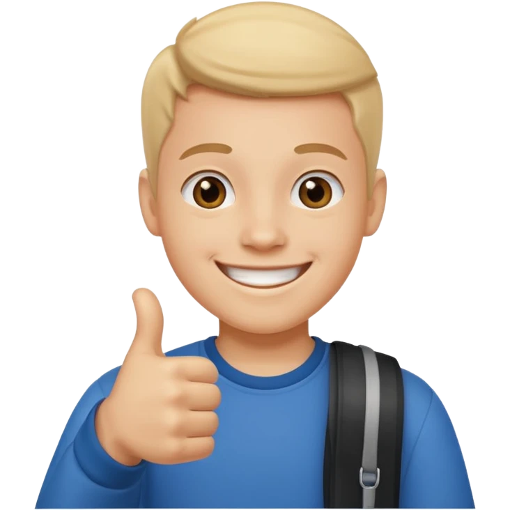 Create a icon of a student whose grade is getting better emoji