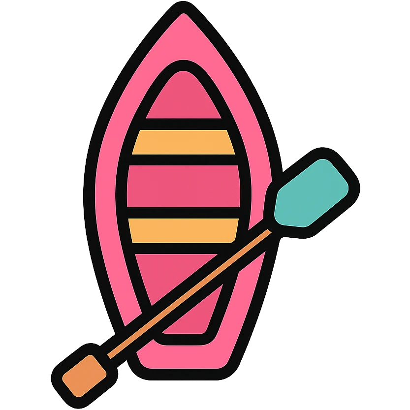 pink rowing boat emoji