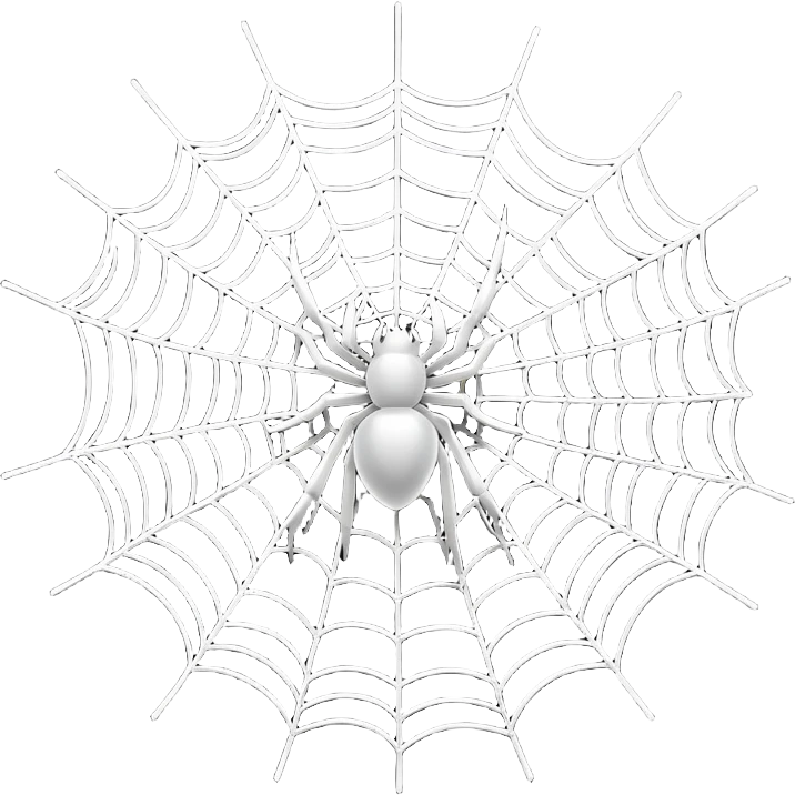 white spider web with no spider emoji