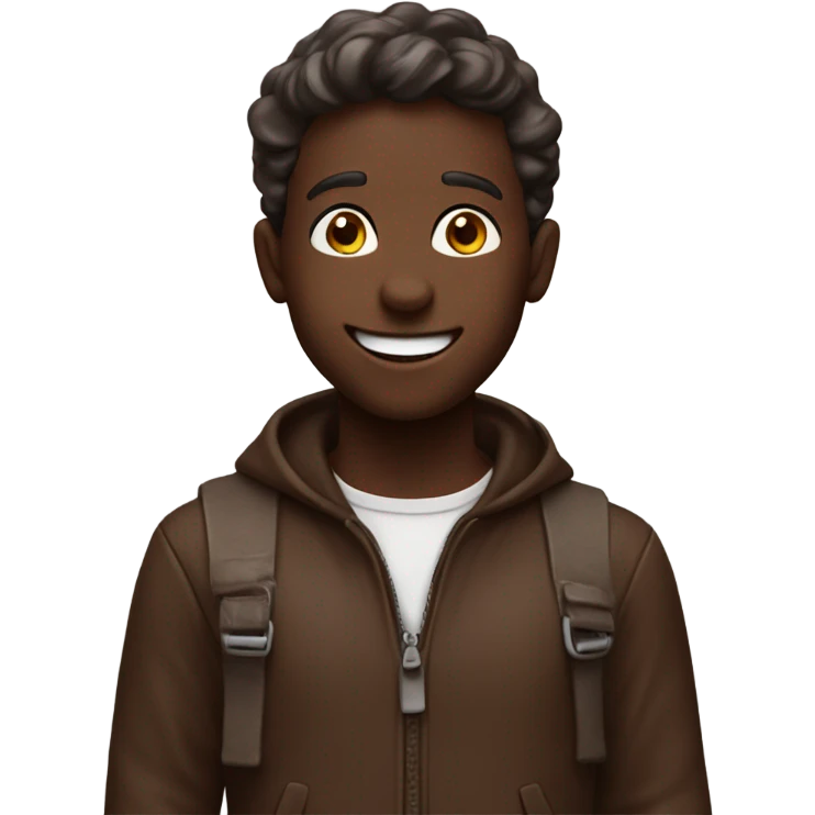 Happy chocolate bar boy  emoji