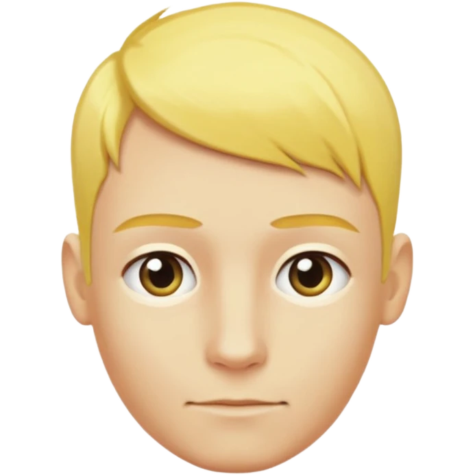 Gözlük yok saçları sarı renk sağ taraf saç kesimi sıfır emoji