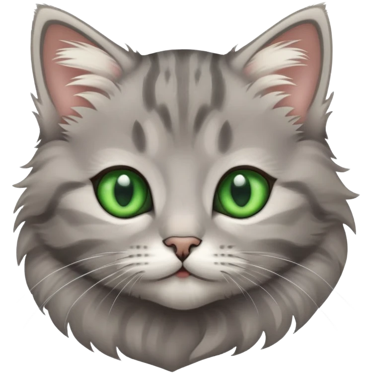 grey tabby kitten green eyes emoji