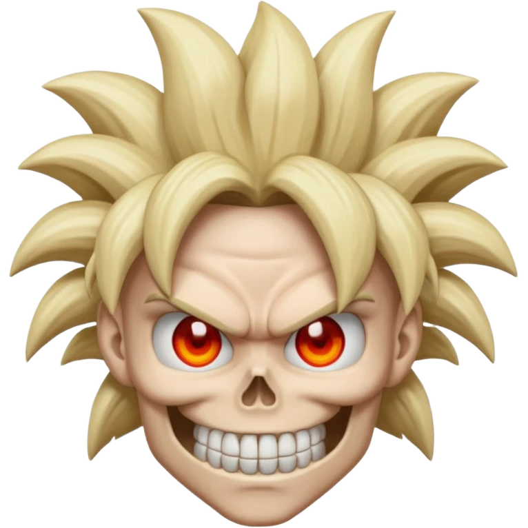   Mind blown skull face for goku hair          emoji