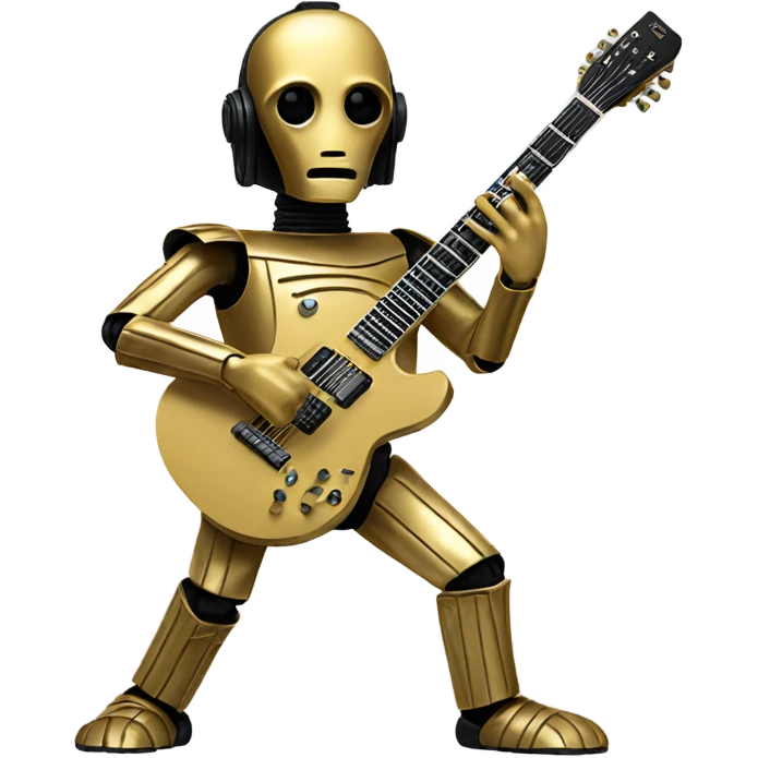 c3p0 playing electric race guitar emoji