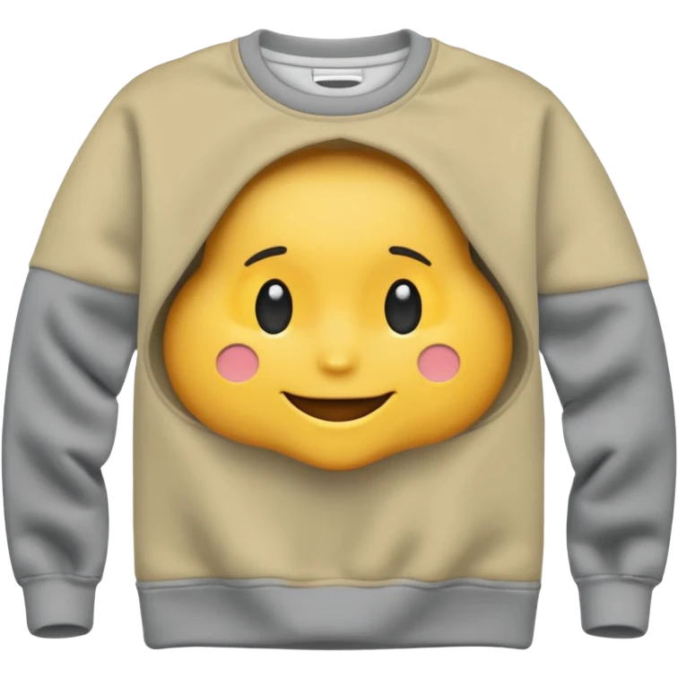 folded sweatshirt, soft and friendly, emoji style emoji