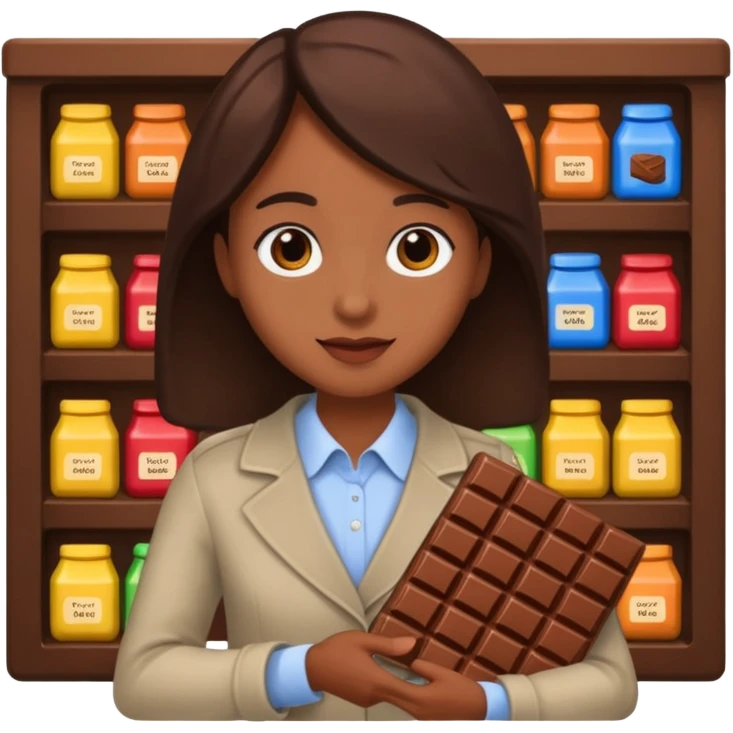 a person going to buy chocolate emoji