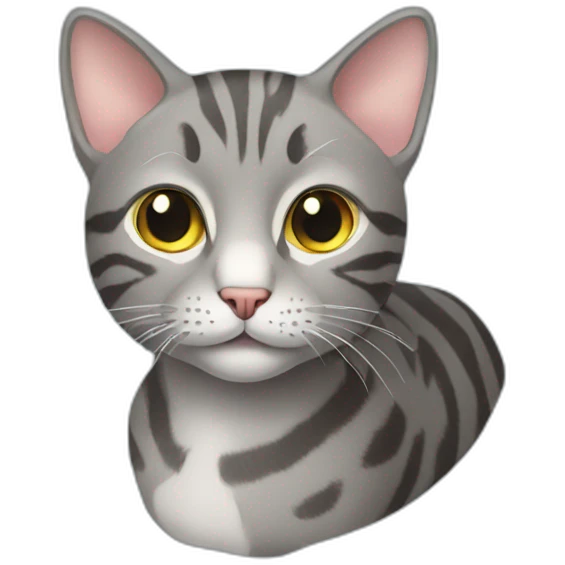 grey tabby cat emoji
