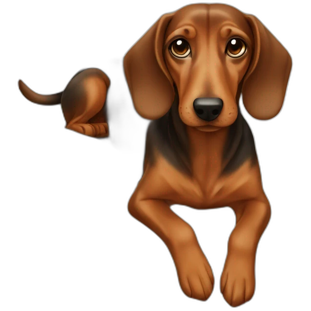 Teckel-on-bed emoji