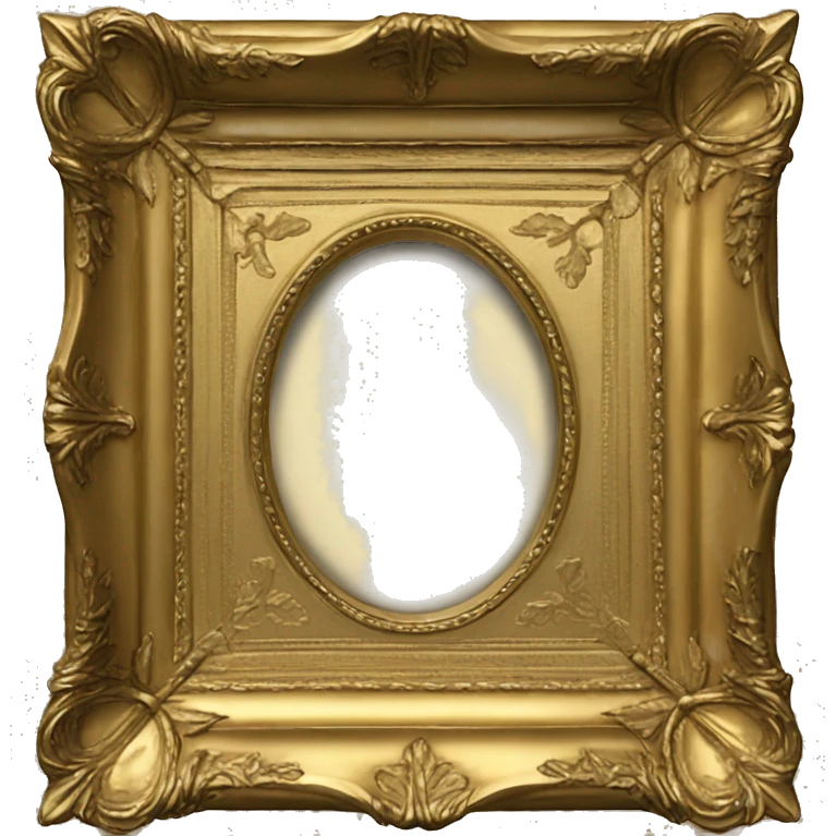 Golden picture frame victorian style  emoji