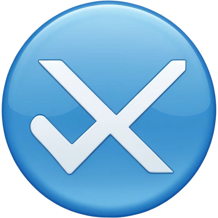 Blue circle Verification tick emoji