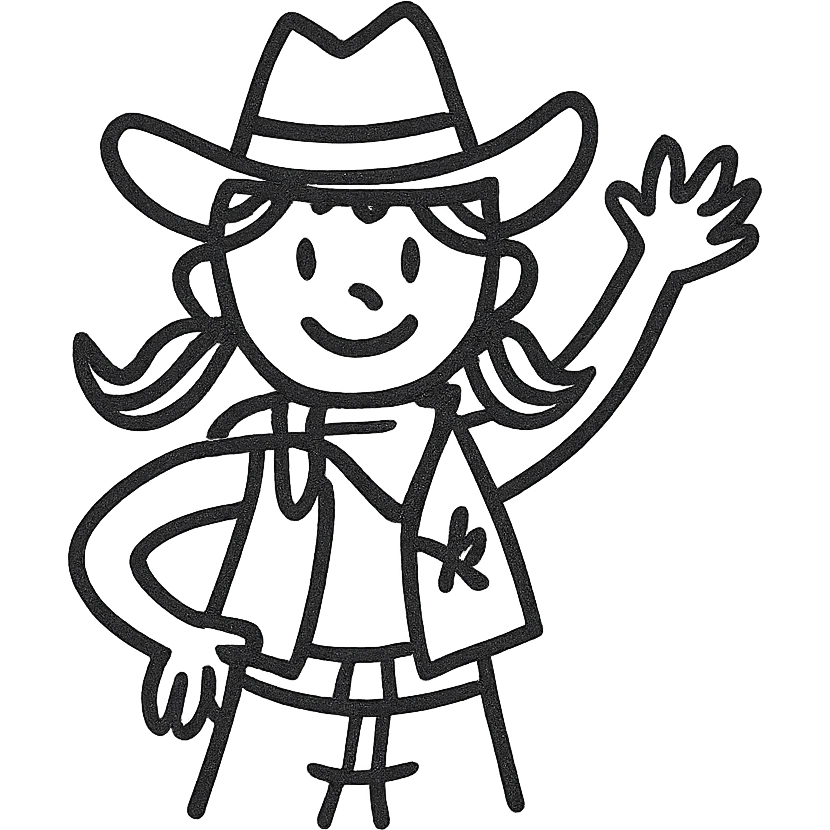cowgirl, playful, minimal emoji