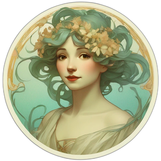 Alphonse Mucha art emoji