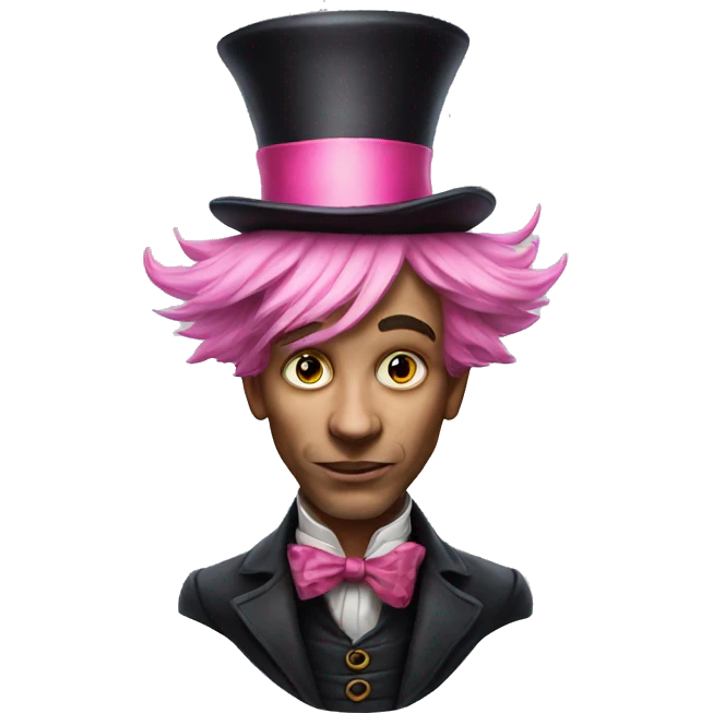 mad hatter with pink hair emoji
