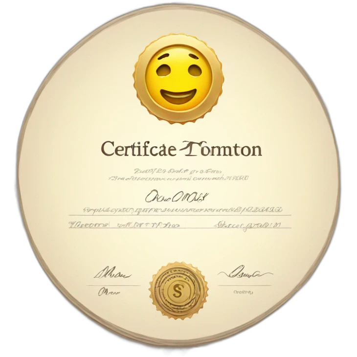 certificate instagram emoji