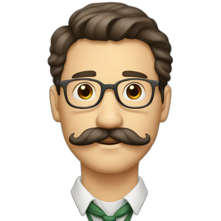 Homem bigode academia emoji