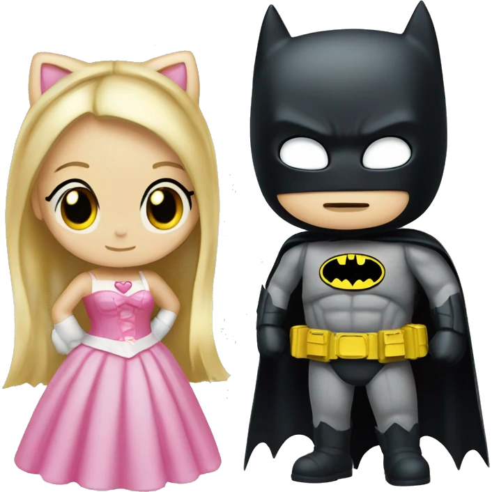 Batman and hello kitty emoji