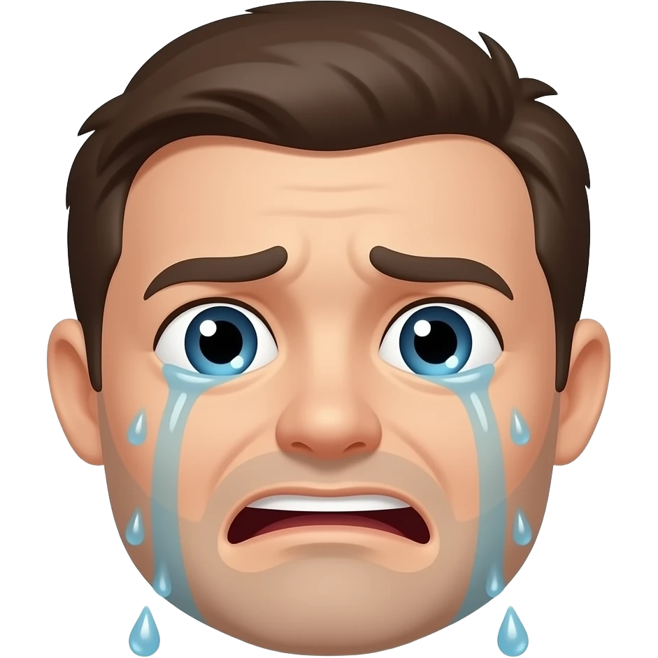 Super upset crying emoji emoji