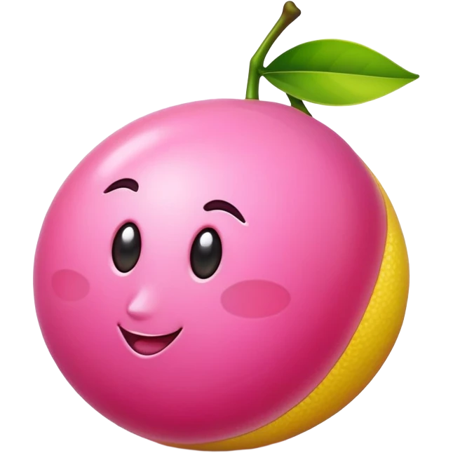 Pink lemon emoji
