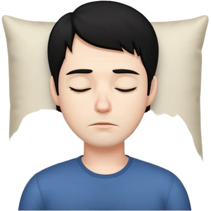 Sleepy man black hair

 emoji