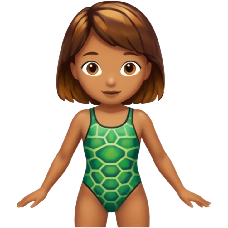 See Turtle swimsuit emoji