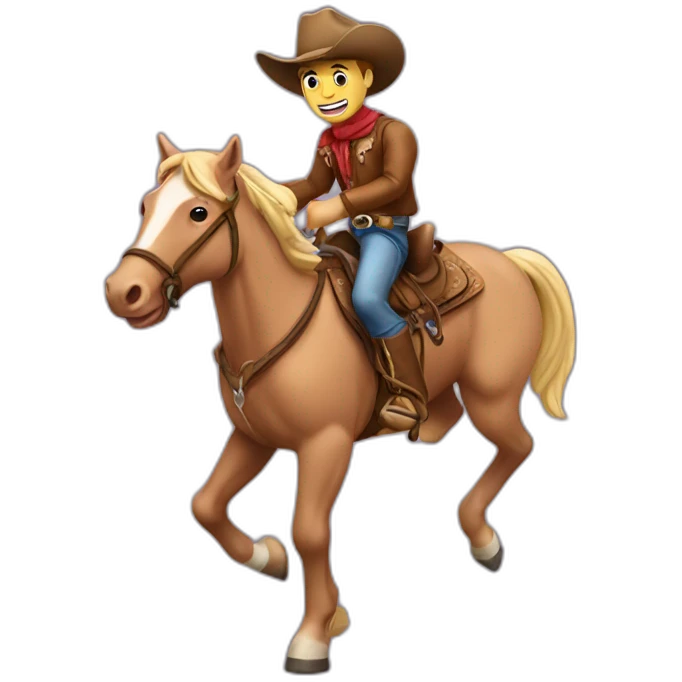 cowboy riding a horse emoji