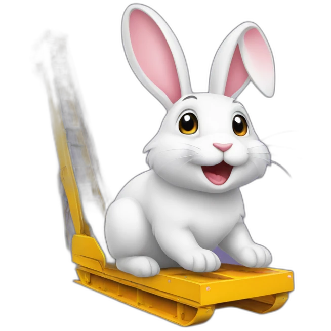 rabbit on exvacator emoji