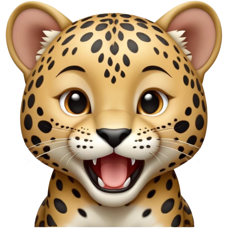 cinematic-realistic-yawning-baby jaguar-portrait-emoji,-head-tilted-slightly-with-a-dramatic,-wide-open-yawn,-showcasing-a-lithe,-graceful-build-with-distinctive-rosette-patterns-and-sleepy,-half-closed-eyes,-simplified-yet-irresistibly-adorable, realistic emoji