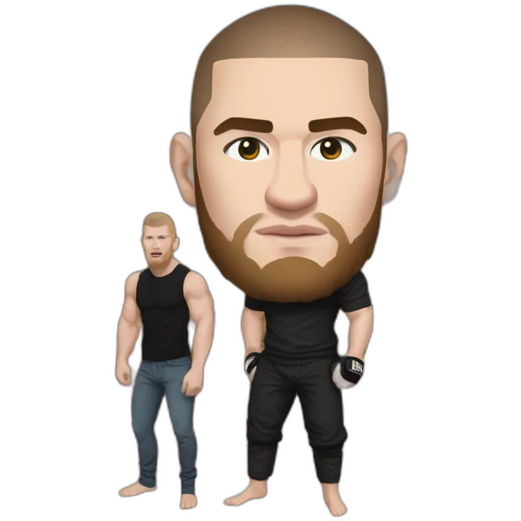 Khabib qui met un pied sur McGregor après l'avoir battu emoji