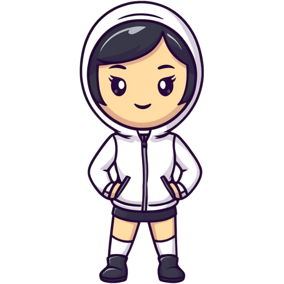 cartoon female character in a shiny fashion outfit emoji