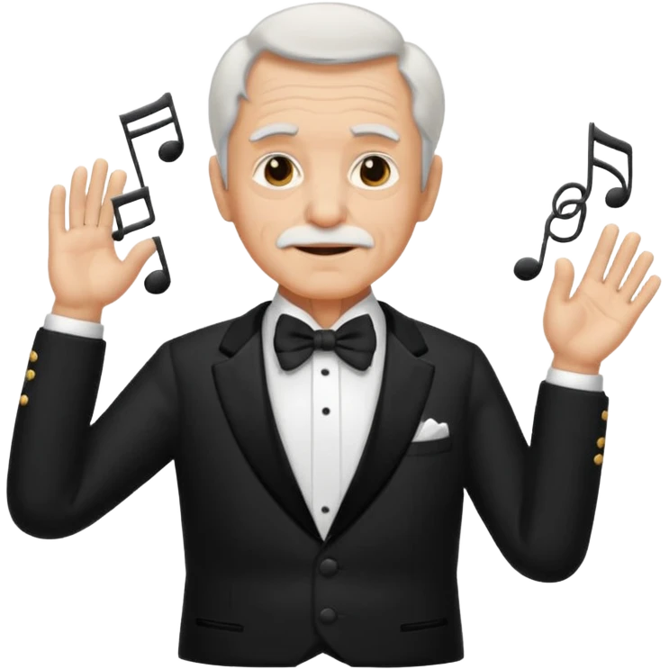 old man  music conductor emoji