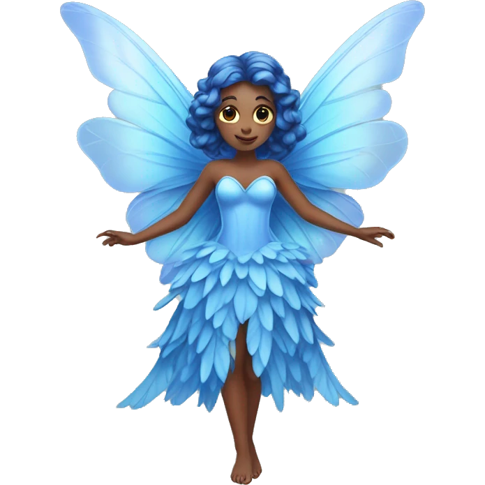 blue fairy with extra big wings  emoji