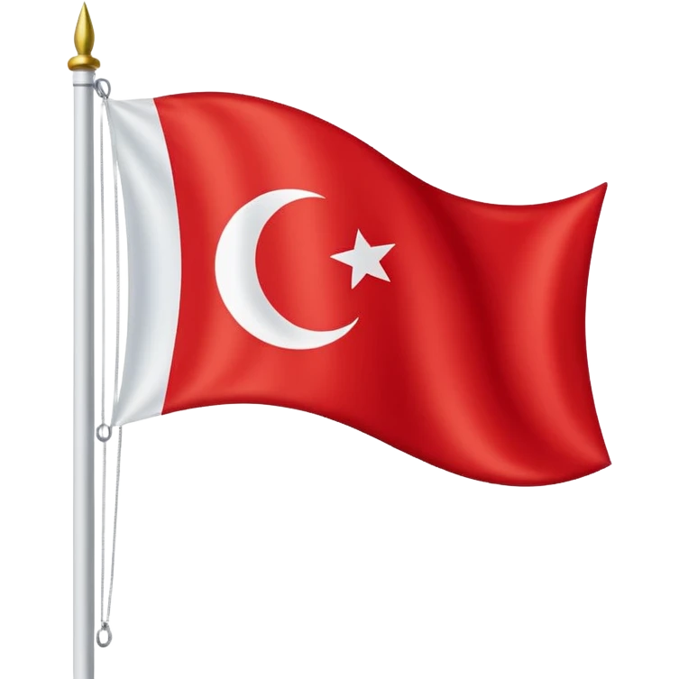 Turkish flag in blue emoji
