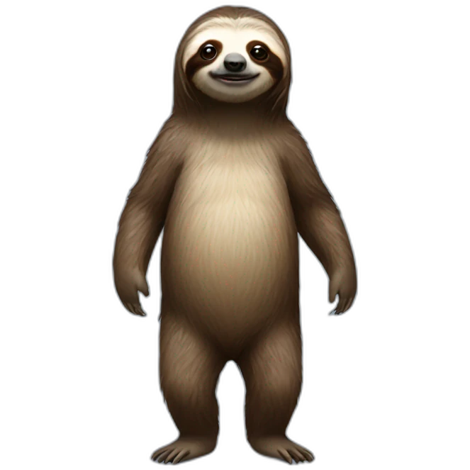 realistic full body sloth emoji