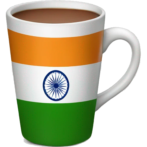 Indian flag with cup emoji