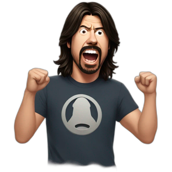 Dave Grohl Yelling Hero emoji