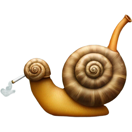 Snail smoking a pipe emoji