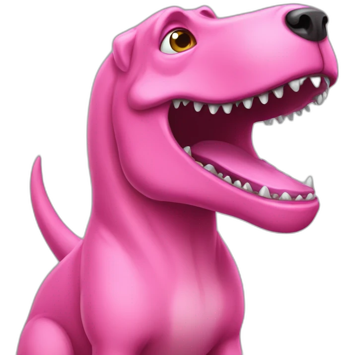 pink dog t-rex emoji