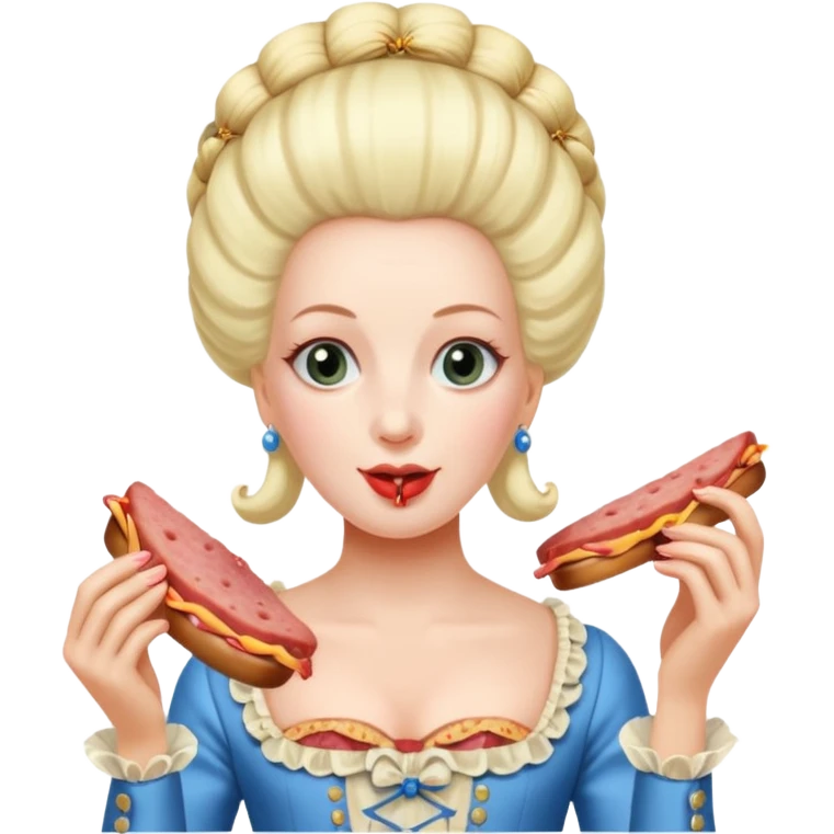 marie antoinette vampire eating spam meat emoji