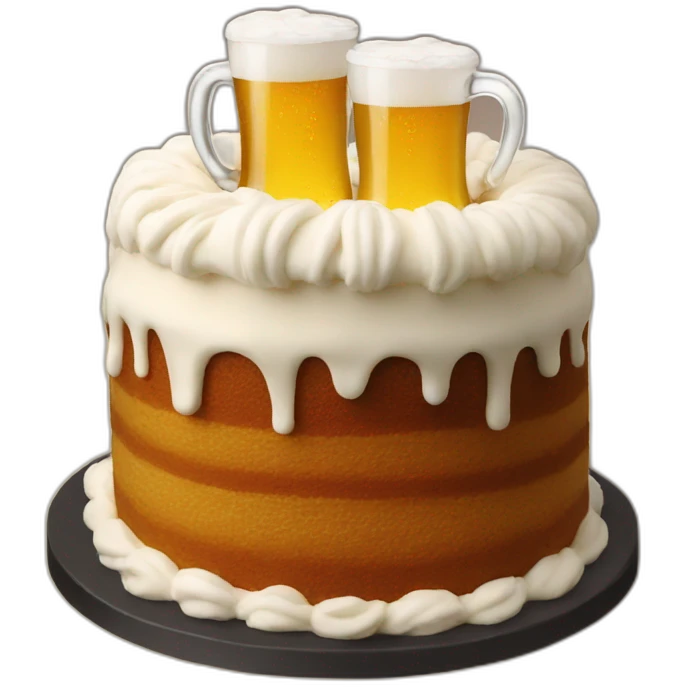 Beer cake emoji