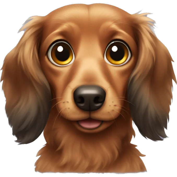 Fluffy dachshund  emoji