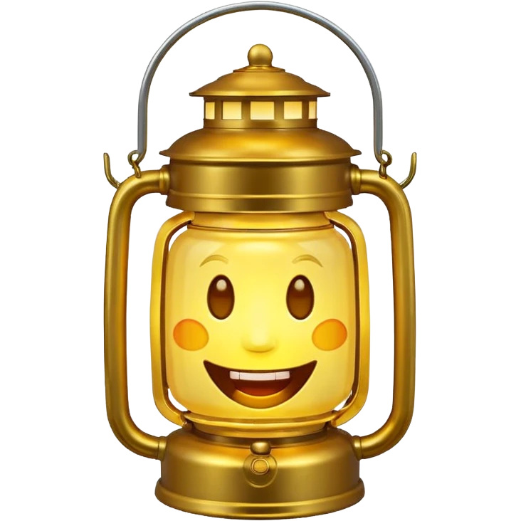 lantern emoji with laughing face emoji