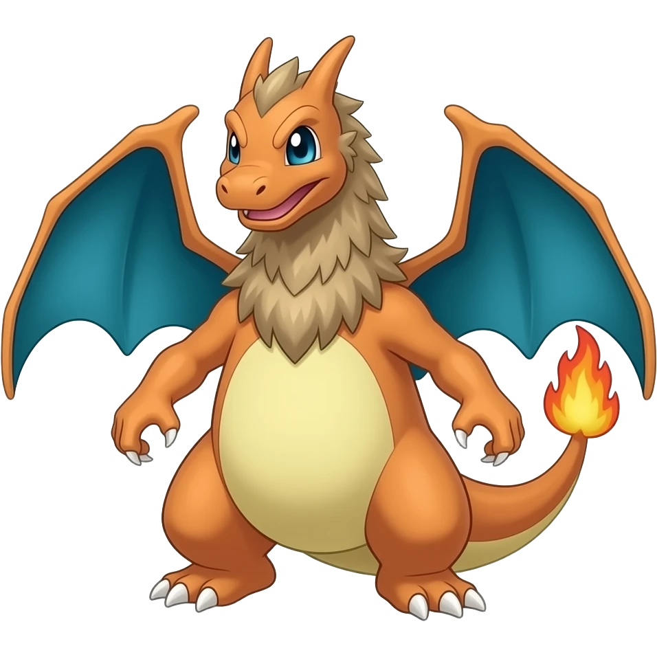 Guilmon-Charizard-Wickerbeast-Vernid-animal-hybrid-creature emoji