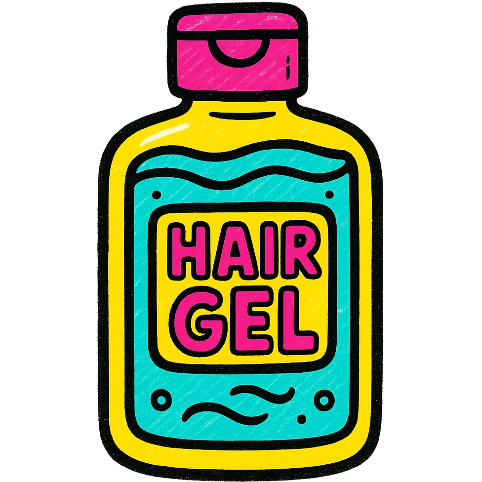 a bottle of hair gel in a vibrant pop style emoji