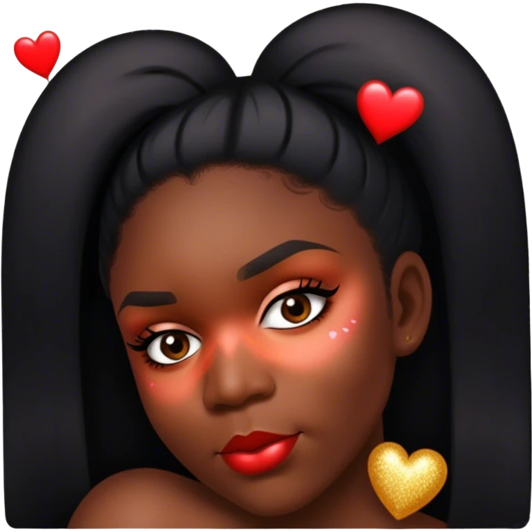 Is in love with a heart and glitter emoji