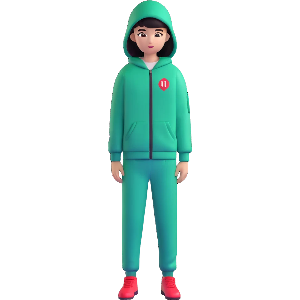 human player number 230 wearing green Squid Game tracksuit emoji