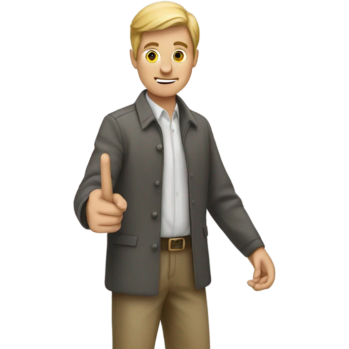 white person with a pointer  emoji