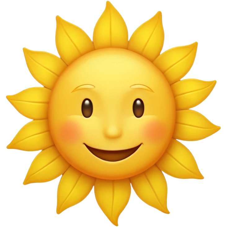 a sun emoji with a happy face emoji